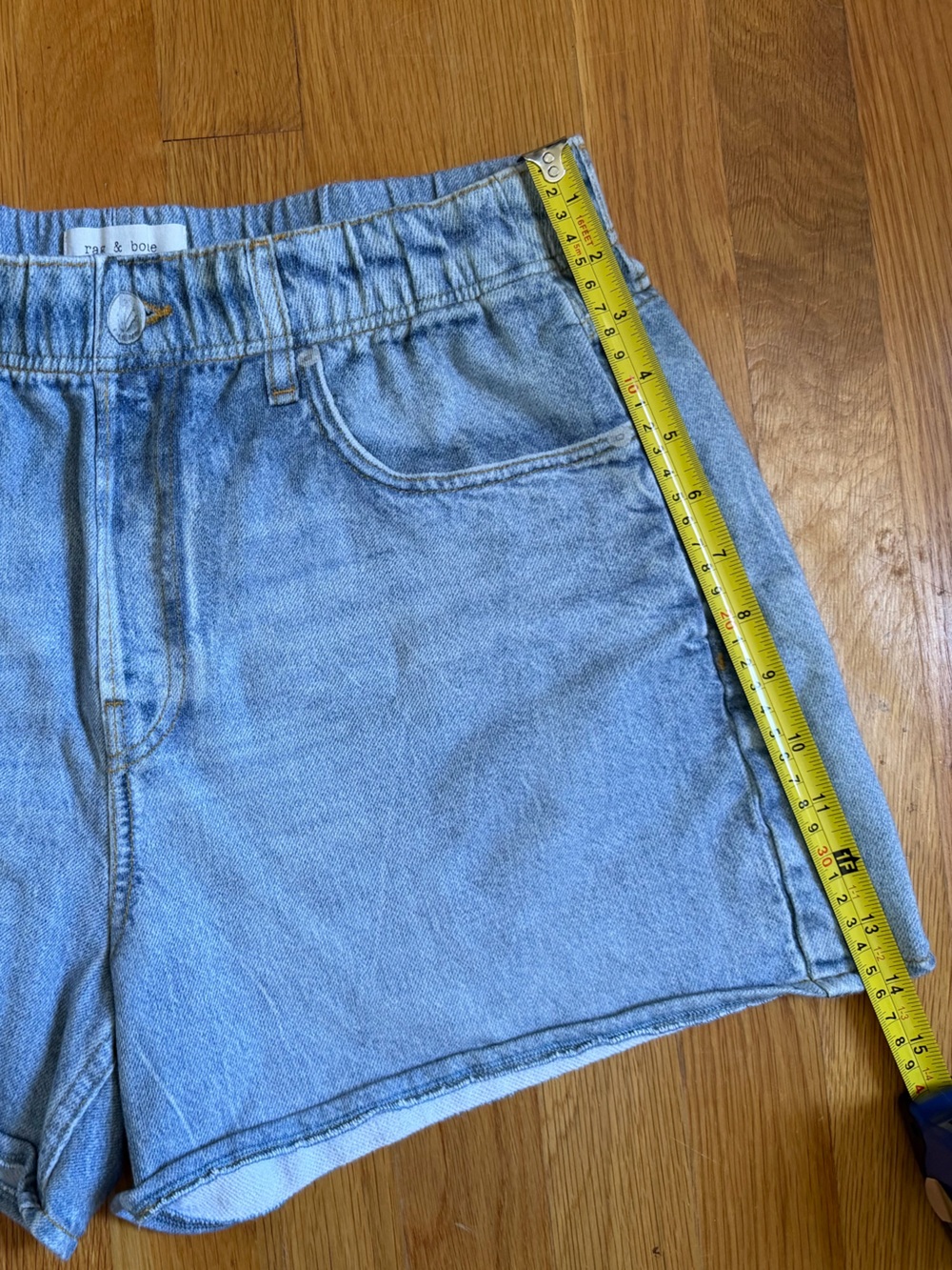 rag & bone Light Blue Denim Shorts - Picture 6 of 7